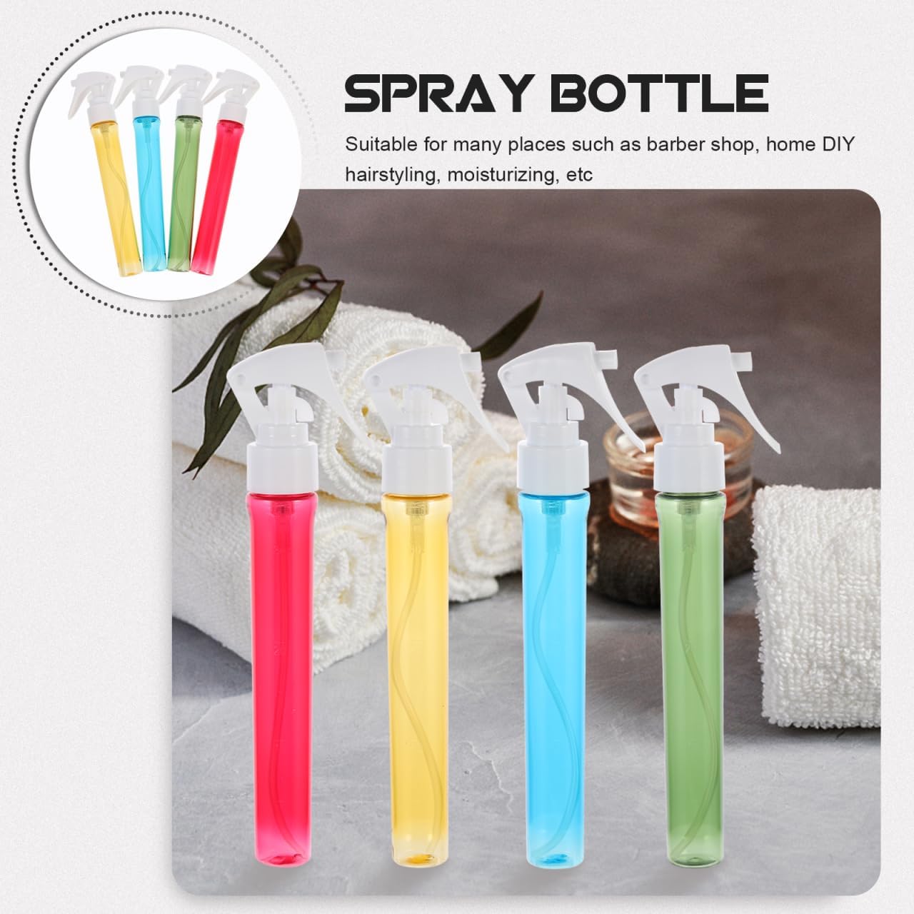BESTYASH Thumb Spraying Bottles 4-Pack Pet Water Spray Kettle for Hair Moisturizing and Styling in Salon and Barber Shop