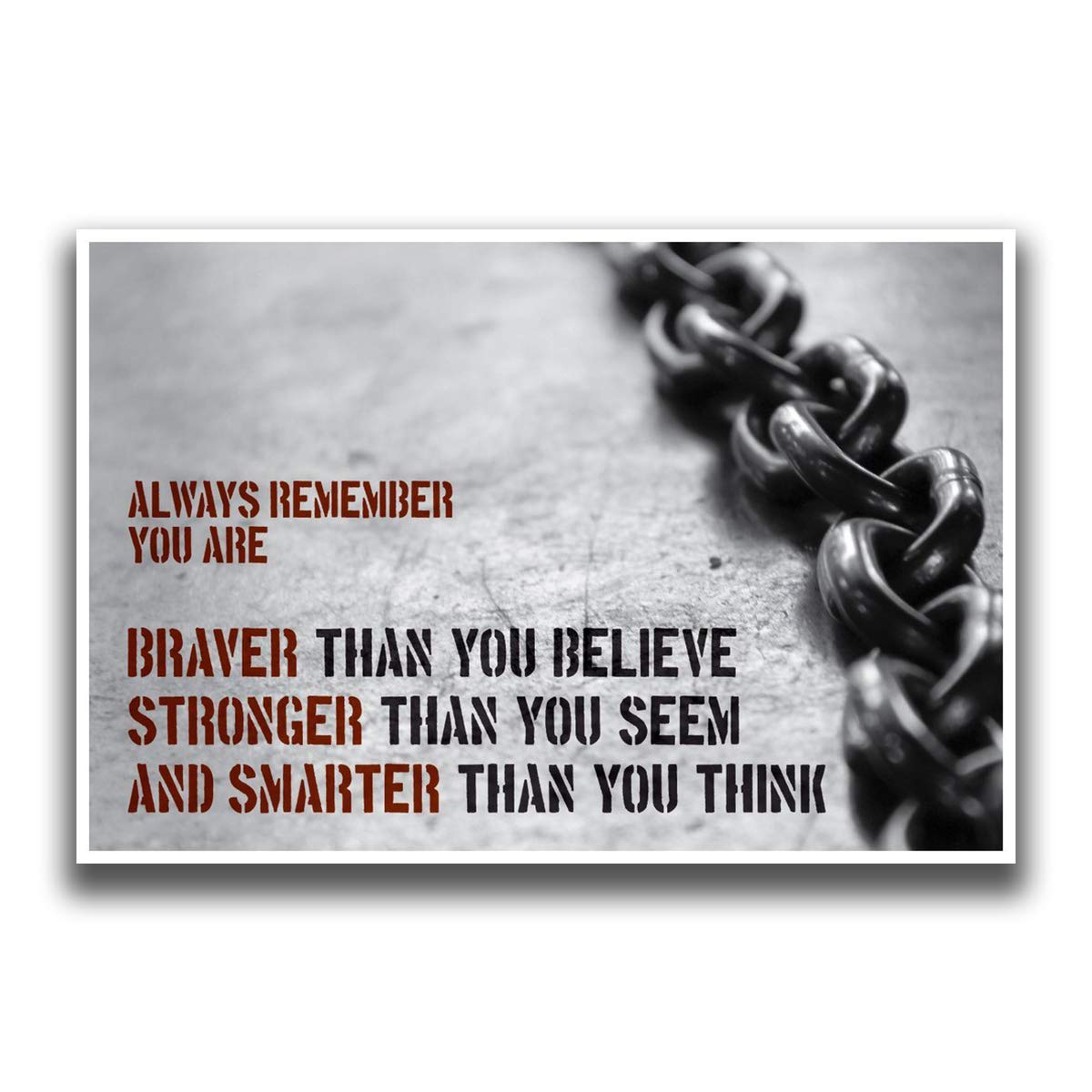 JSC179 Braver Stronger and Smarter Poster, 45,7 x 30,5 cm, Hochglanz-Posterpapier