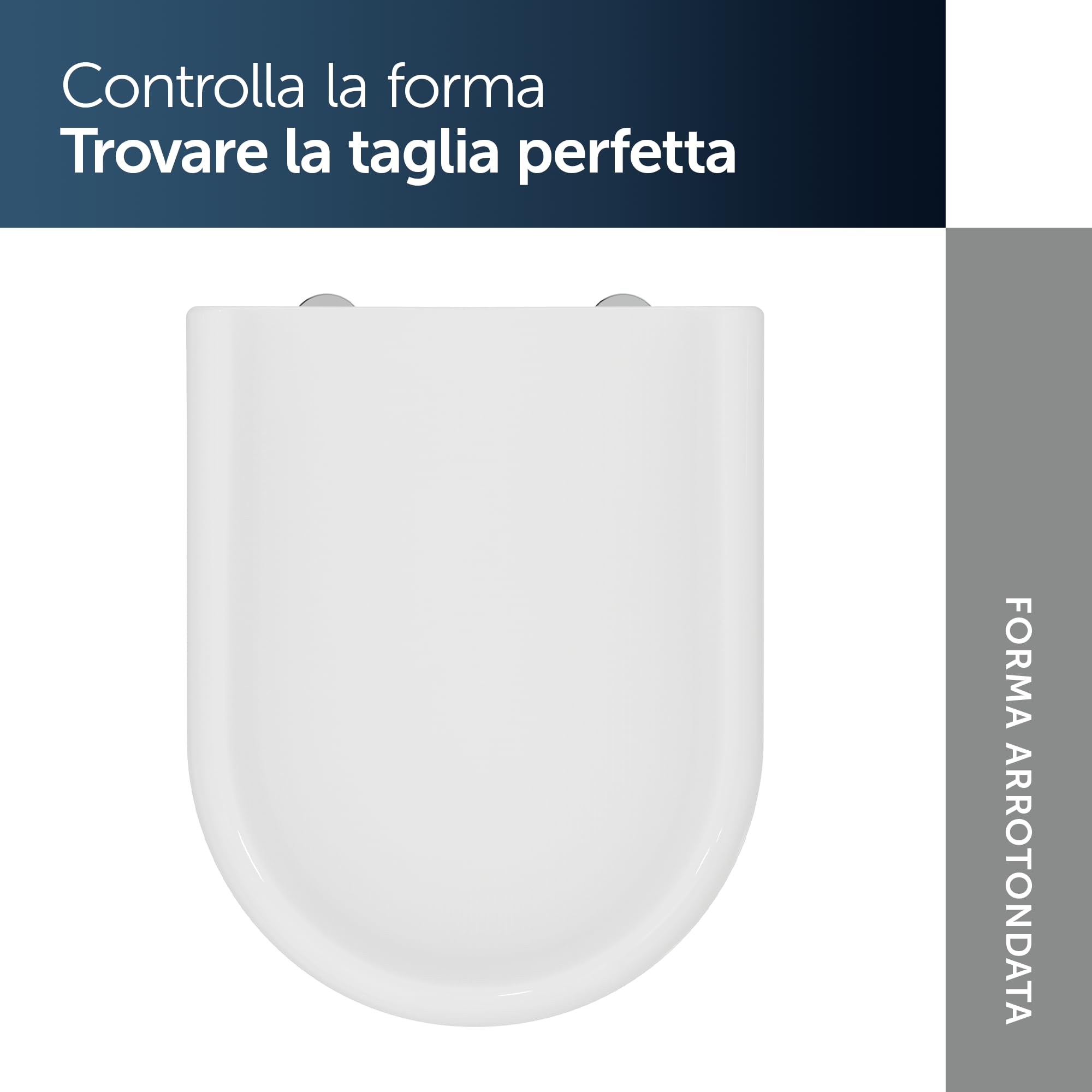 Ideal Standard Clodia sedile per WC avvolgente, rotondo – Bianco