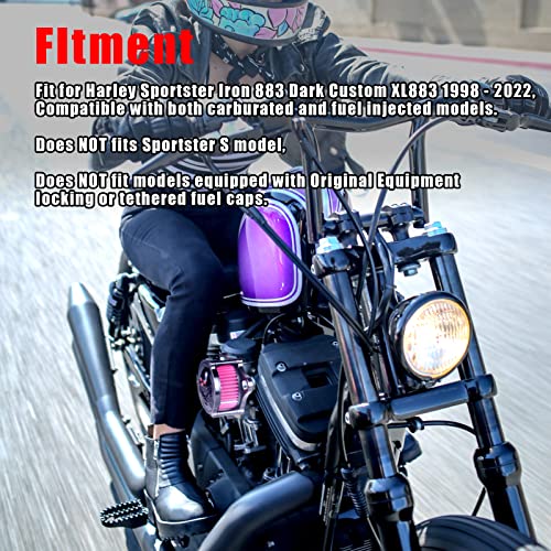 Image of Goldfire Motorcycle Air Cleaner Filters Washable CNC 3D Skeleton Skull With Red Eyes Air Cleaner Intake Filter Kit Fits For Harley Sportster Iron 883 Dark Custom XL883 1200 2004-2017 Accessories