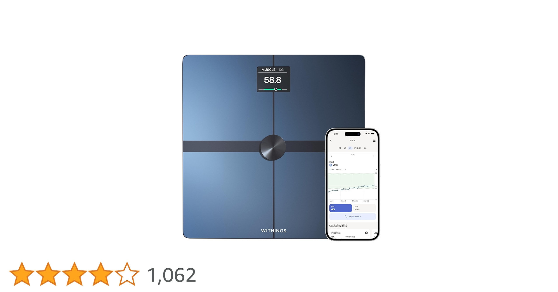 体組成計　Withings Body Smart (カラー液晶) 10％OFFクーポン対象】Withings Body Smart ウィジングス ボディ
