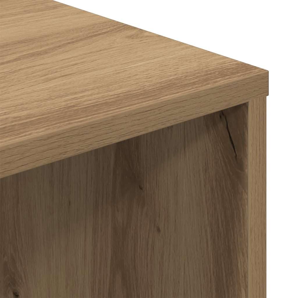 Scrivania Artisan Rovere 102,5 x 35 x 75 cm, robusto legno tavolo da ufficio con 4 scomparti per laptop e forniture per ufficio, ideale per la casa e la camera degli studenti