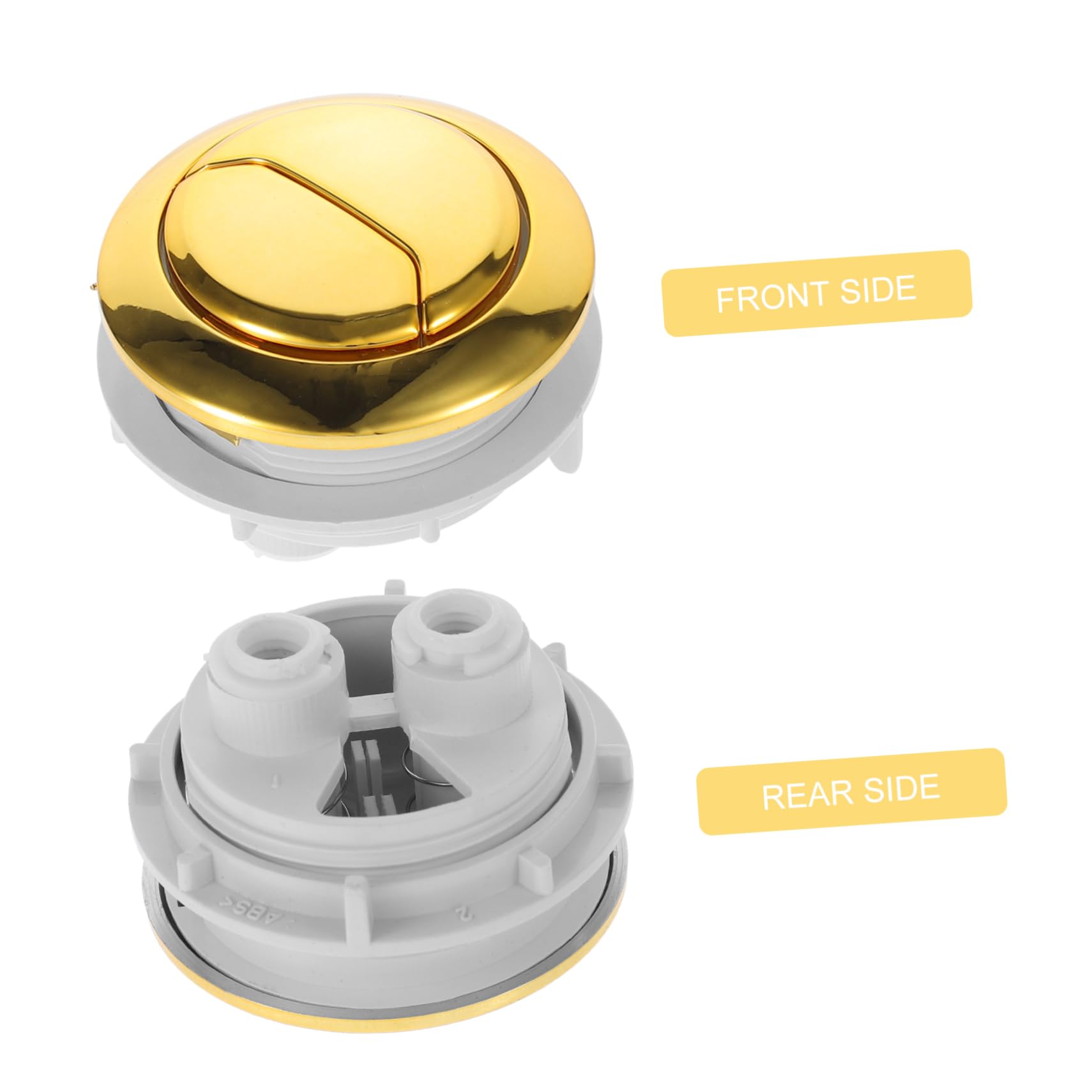 Sewroro Botón de Tanque para Inodoro de Doble Descarga, Plástico Dorado
