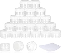 Vista 11 de 25 recipientes de muestra de 0.18 oz, frascos vacíos de 0.17 onzas líquidas con tapas, pequeños recipientes para cosméticos, mini frascos de muestra