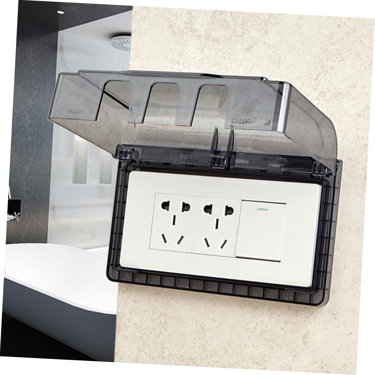 MAGICLULU 5 Set Copripresa Elettrica Protezione Per Prese Muro Da Esterno E Facile Installazione Pratico Per Umidi Per Bagni E Cucine 2 Pezzi*5