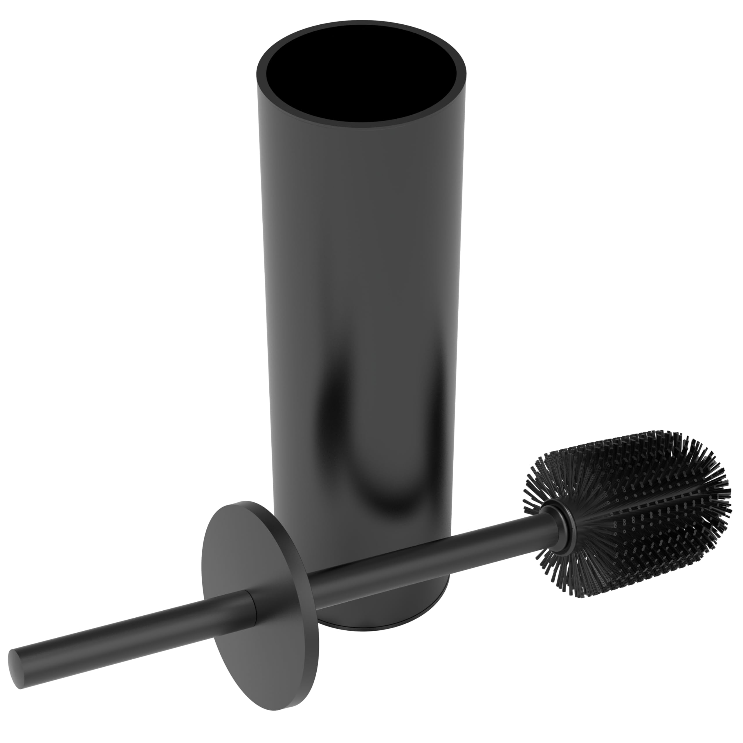 Toilet Brush and Holder Set by WZKALY – Stainless Steel, Black, Model 61613-B
