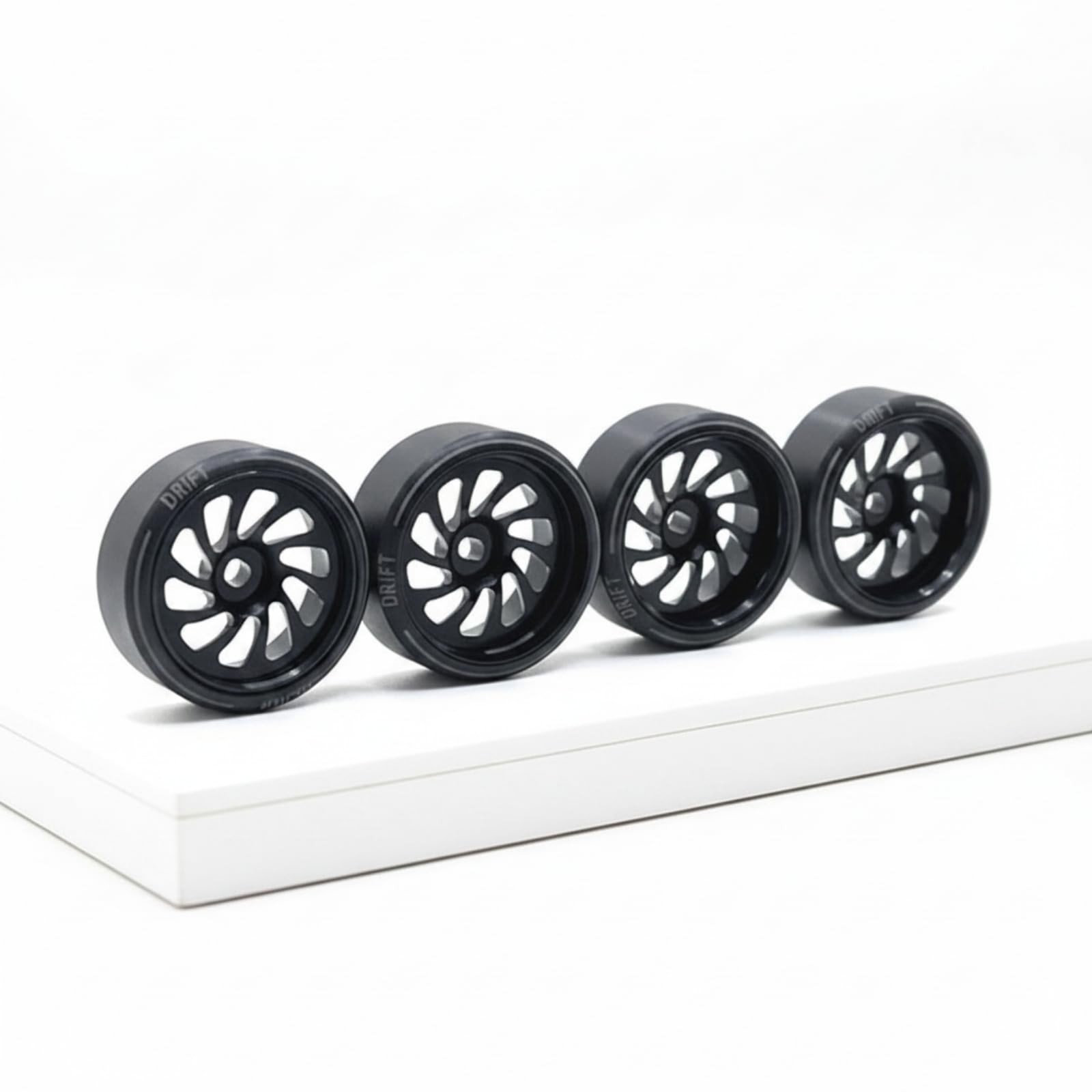4 Stück reifen mit Felgen Speichendesign RC-räder Hart Modellbauzubehör für Modellbau Tuning, Rot