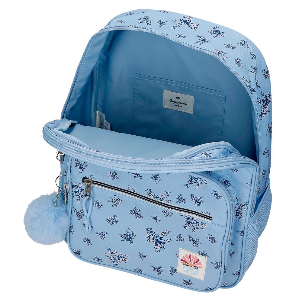 Pepe Jeans Olivia Mochila Adaptable a Carro Bleu Claro 30x40x12 cm Polyester 14,4L par Joumma Bags