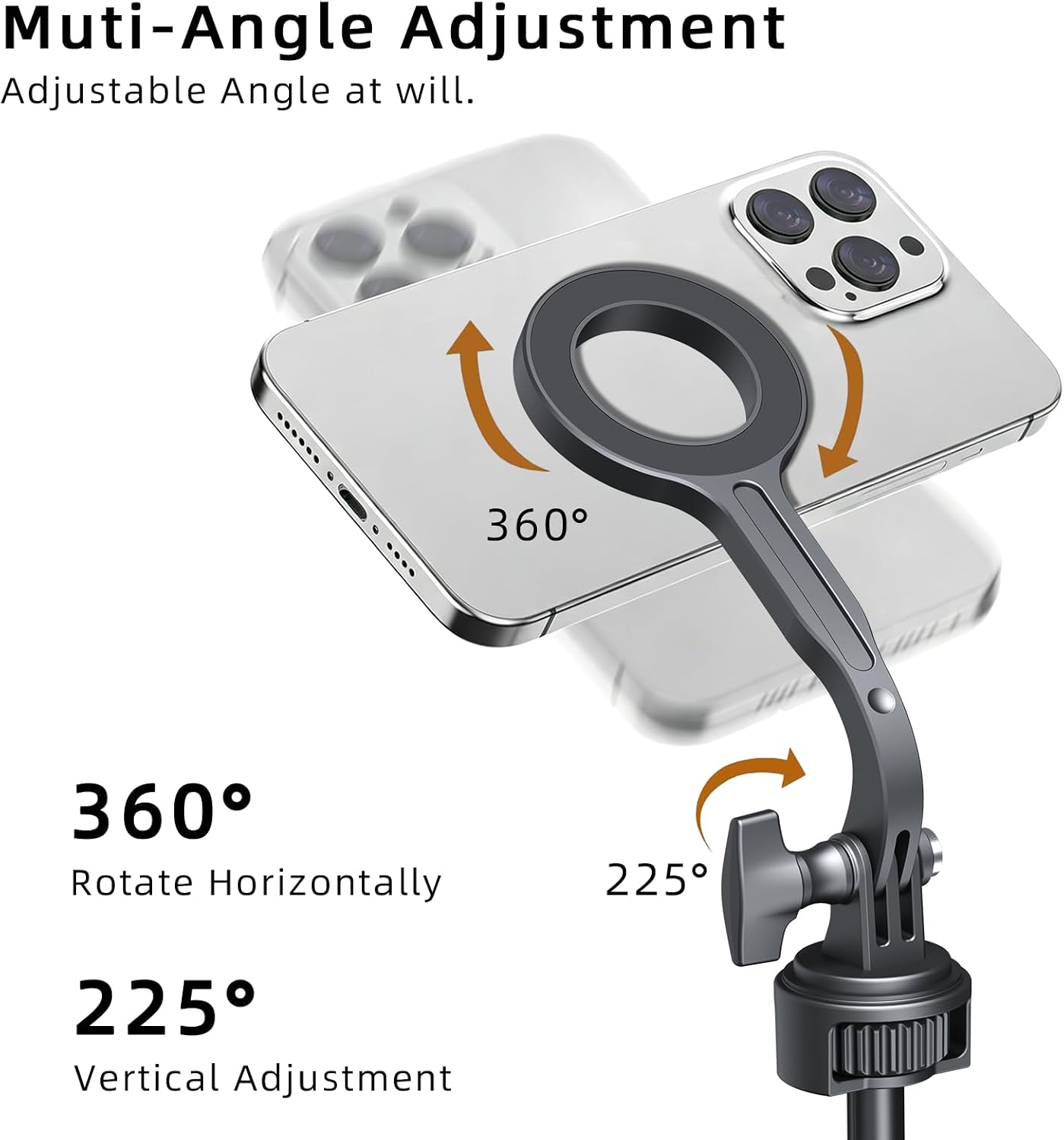 70'' Magnetic Tripod for iPhone, Phone Tripod for Smartphone