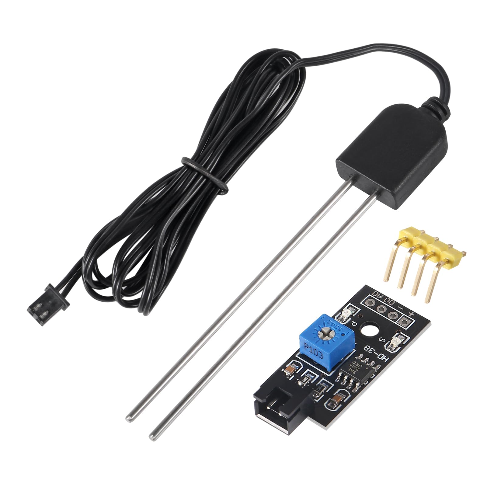 3 Sets Bodenfeuchtigkeitssensor, Feuchtigkeitsdetektor mit korrosionsbeständiger Sonde, Bodenmeldermodul Digitaler Analoger Signalausgang für Garten Automatische Bewässerungssystem