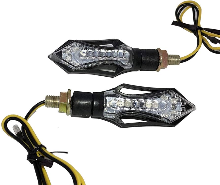ランプ2個セット　Galle Amazon.com: MotorToGo Black Sequential Turn Signals LED Turn