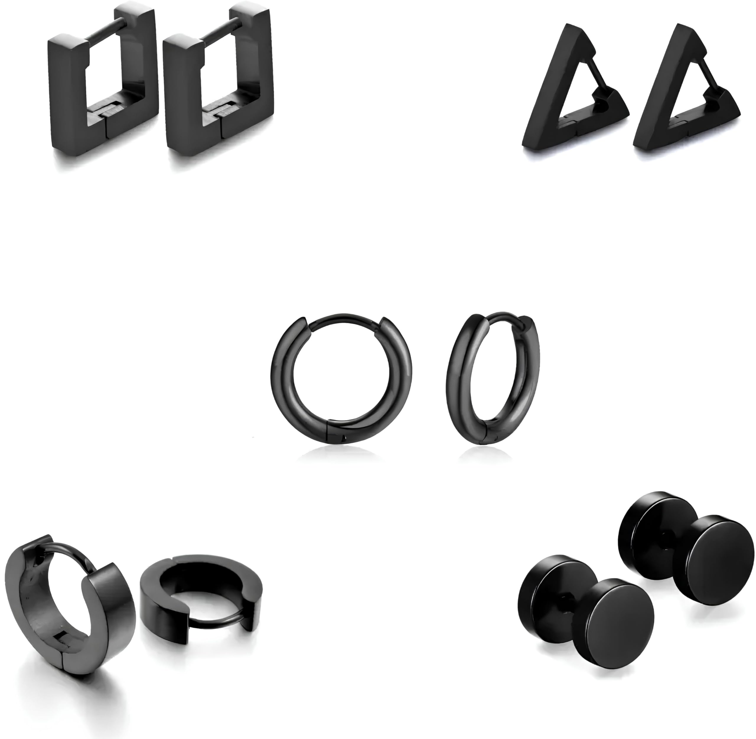 Valentine jewellery Stainless Steel Mens Earrings Combo Black Gold Silver Piercing Screw Bali Stud Hoops Earing Multicolor Earrings Combo for men boys Unisex (B0CKLMHDMP) Amazon Price History, Amazon Price Tracker