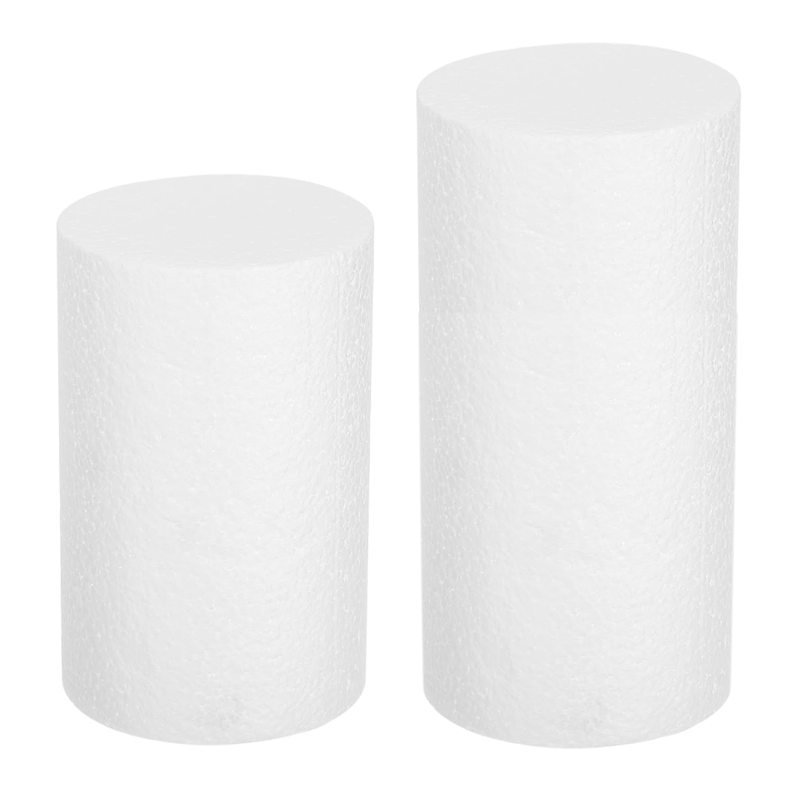 sourcing map Round Foam Cake Dummy, 4"x 6",4"x 8" White Fake Cake Circles Dummies Decorating Display for Wedding Birthday Party Cakes Decoration Crafts and Window Displays， 2Pcs