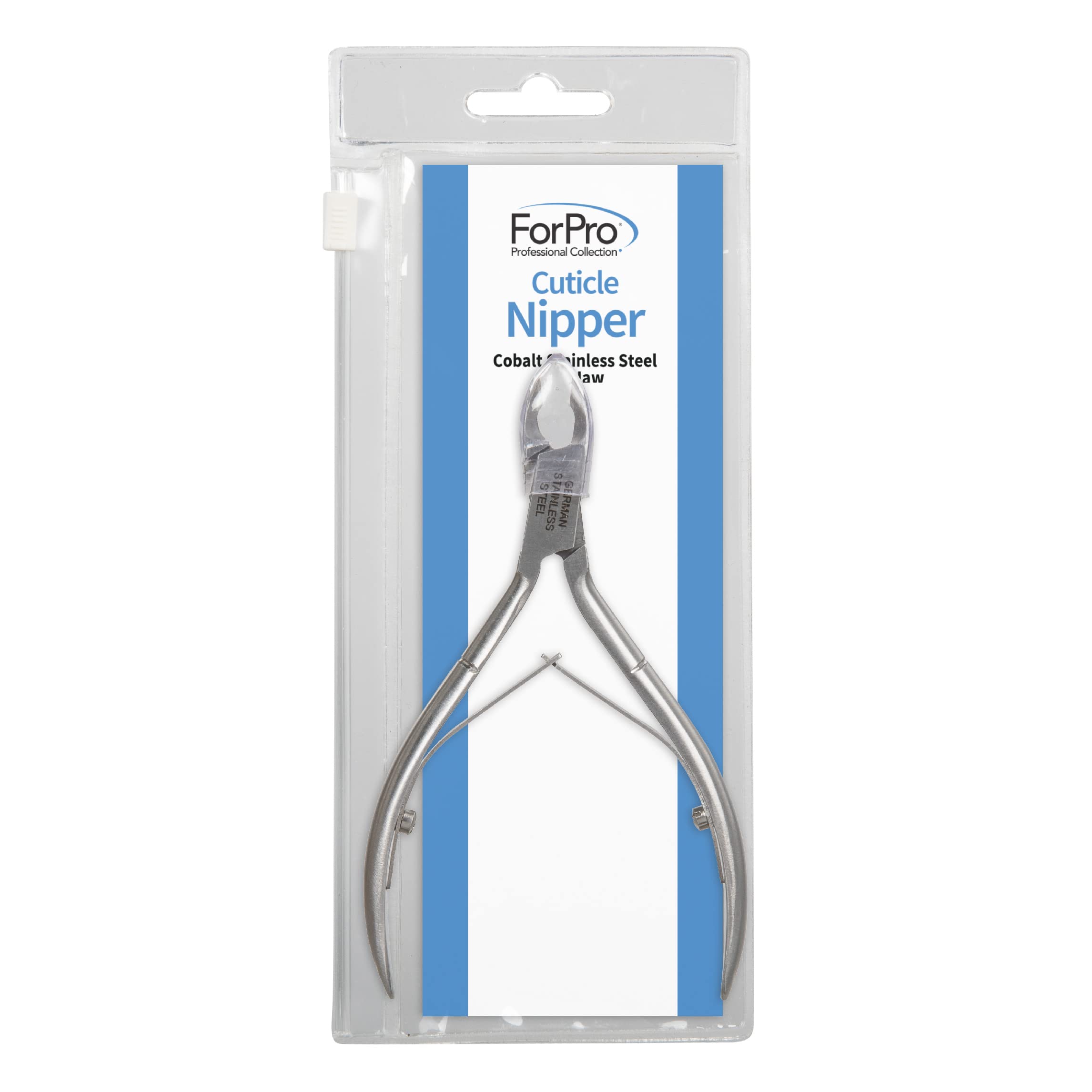 ForPro Professional Collection ForPro Cobalt Cuticle Nipper, Stainless Steel Cuticle Nipper for Trimming Cuticles and Hangnails, ¼ Jaw