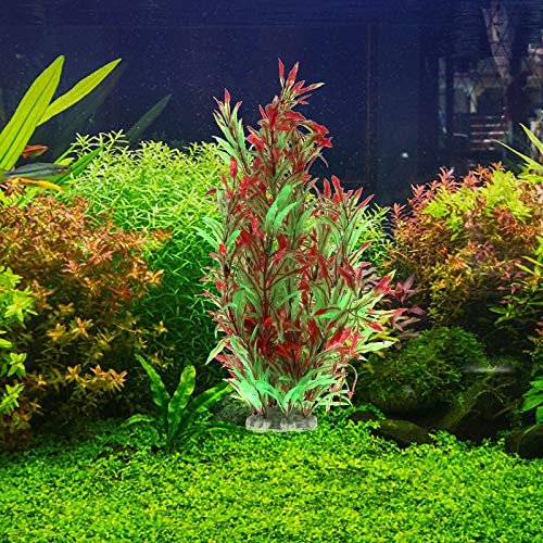 Mr.foam Large Aquarium Plants, Fish Tank Plants Decoration Ornament For All Fish Artificial Plastic Lifelike Water Plant Ornament Fish Tank Decorations 12.6 Inch Tall 7.09 Inch Wide #TOP6