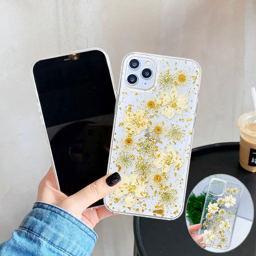 Abbery Custodia trasparente compatibile con iPhone 11, motivo floreale