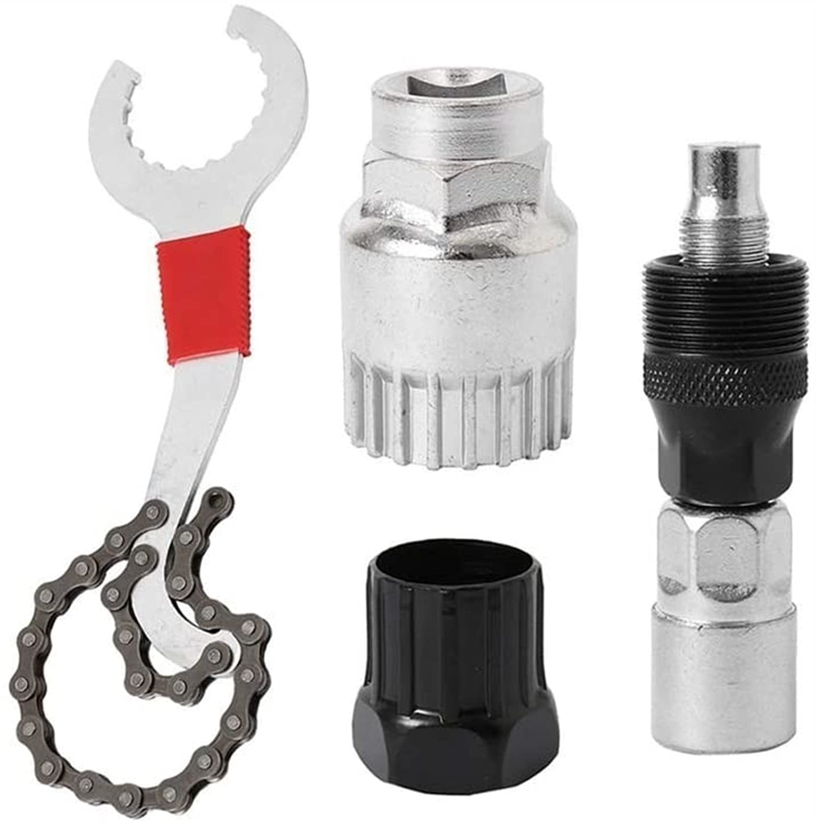 Juego de 4 Herramientas de extracción de pedalier, Extractor de pedalier, Juego de Llaves, Herramienta de reparación de Bicicletas