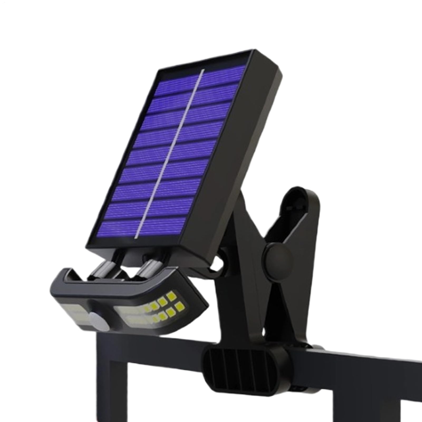 DAWCBVJQ Solar Gutter Lights,Waterproof Clip Solar Outside Lights | Motion Sensor Lantern with Adjustable Brightness Illumination for Garden Fence Floodlight Garages Poolside Porch Balcony Lawn