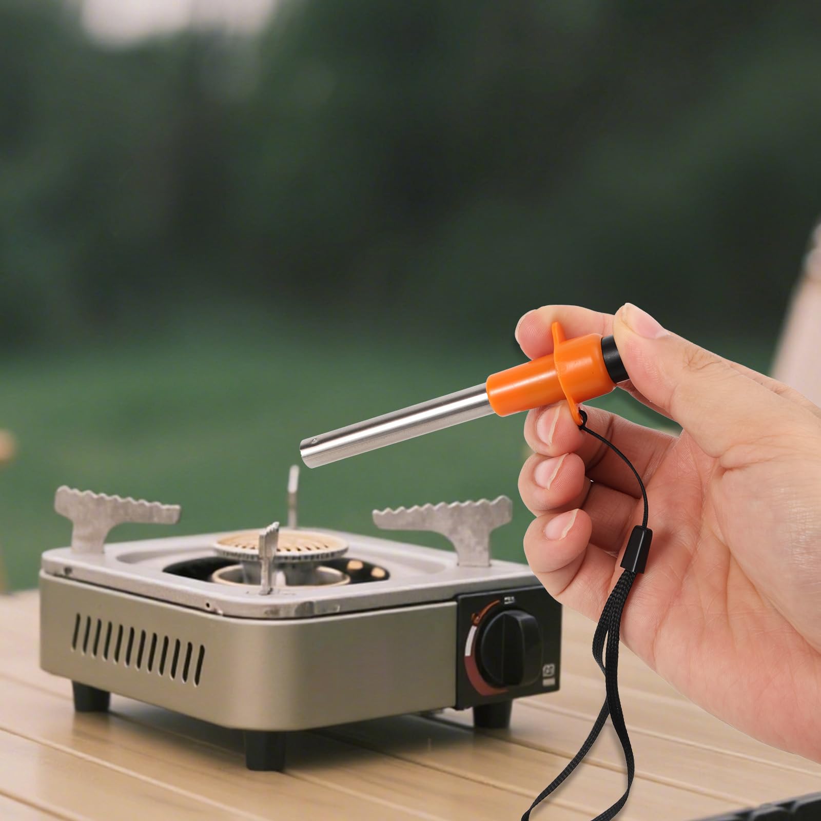 松山【新品15P】IGNITER ソリッド② Portable Piezo Igniter for Canister Stoves, Durable Spark Push