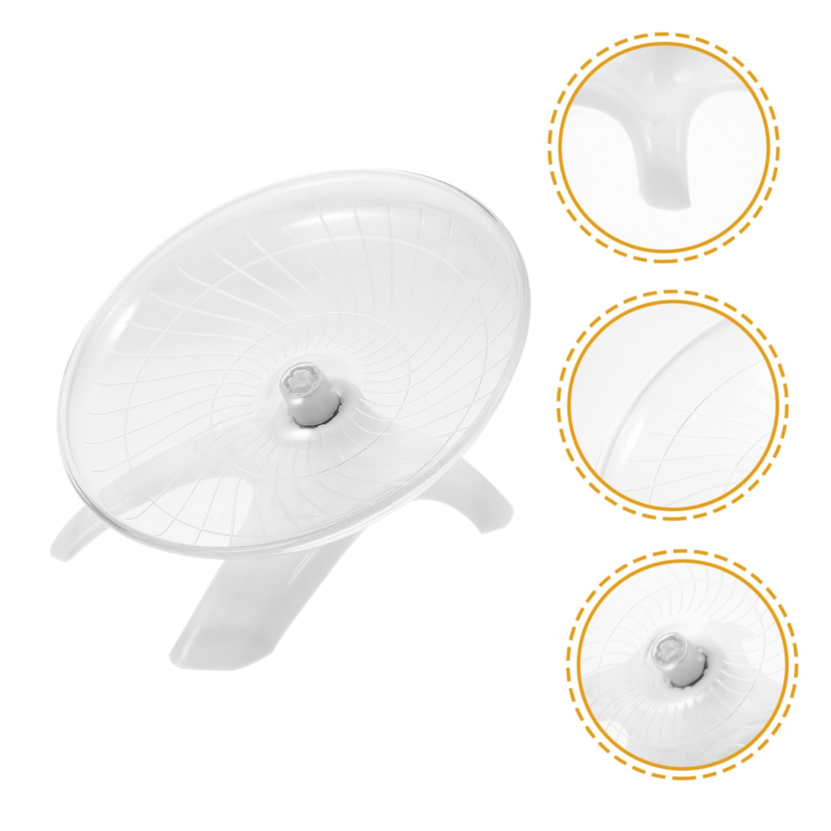 BESPORTBLE 3piezas Rueda De Ejercicio Silenciosa para Hámster Rueda Interactiva para Roedores como Chinchillas y Jerbos Juguete De Actividad con Base para Mascotas Pequeñas