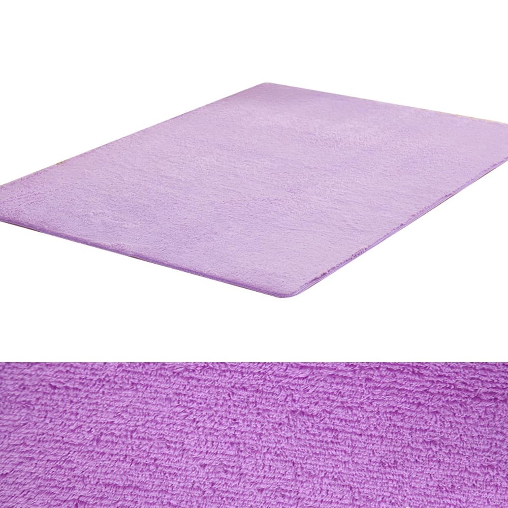 Ultra Soft Indoor Modern Area Rugs Fluffy Non-Slip Floor Square Carpets Silky Mat for Living Room Bedroom Exercise