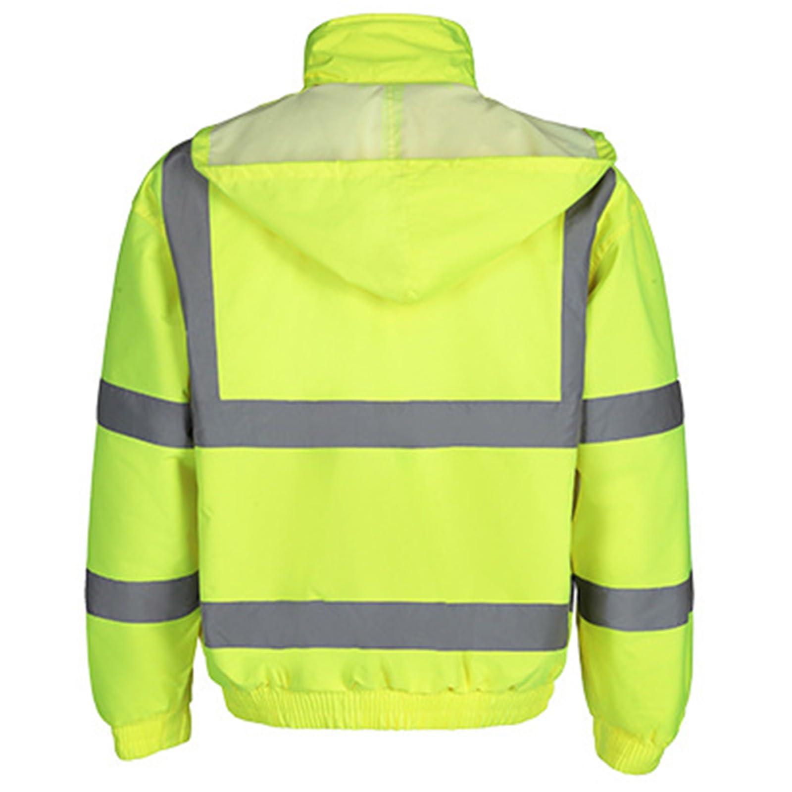 Generisch Winter Safetytex Warnschutz Arbeitsjacke Warnschutzjacke Outdoor Warnjacke Herren Reflektierende Jacke Wasserdicht Winddicht Fluoreszierend Traffic Jacke Softshelljacke