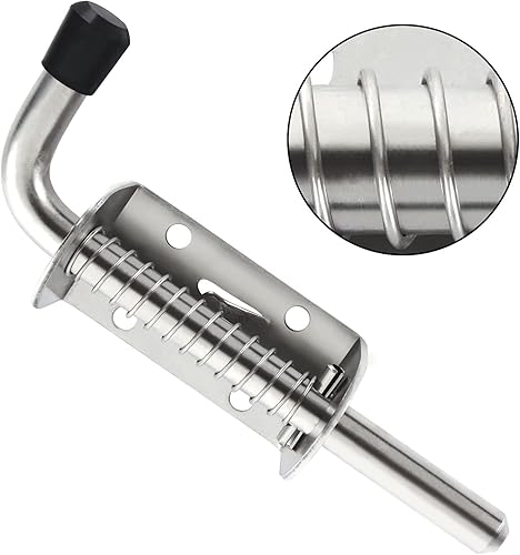 Miniatura 4 de Paquete de 4 pasadores de cierre con resorte de metal, pasador de resorte de metal, cerrojo de bloqueo de 5 pulgadas, cerrojo de bloqueo con resorte