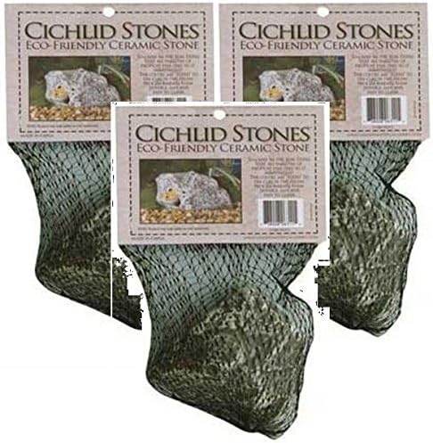 Underwater Galleries 3 Pack of Square Ceramic Cichlid Stones