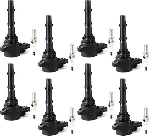 Miniatura 1 de Paquete de 8 bobinas de encendido UF535 y bujías de iridio compatibles con Mercedes-Benz CLS550 E550 S550 GL450 SL550 ML550 S450 CL550 CLK550 G550