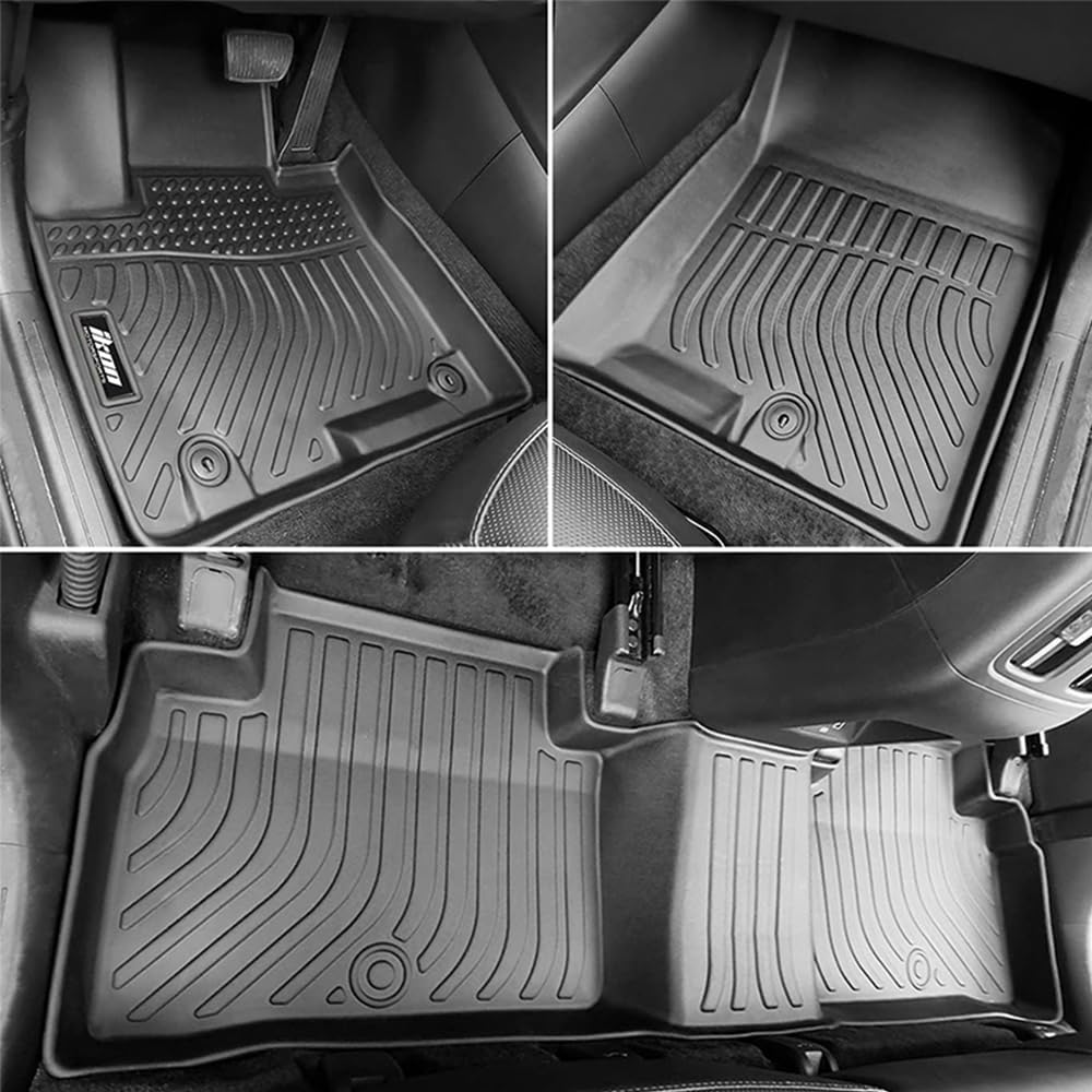 Car Floor Mat, Compatible with 2022-2025 Hyundai Tucson Non-Hybrid, 3D TPE Rubber Black All Weather Interior Floor Liners Full Set, 3PCS