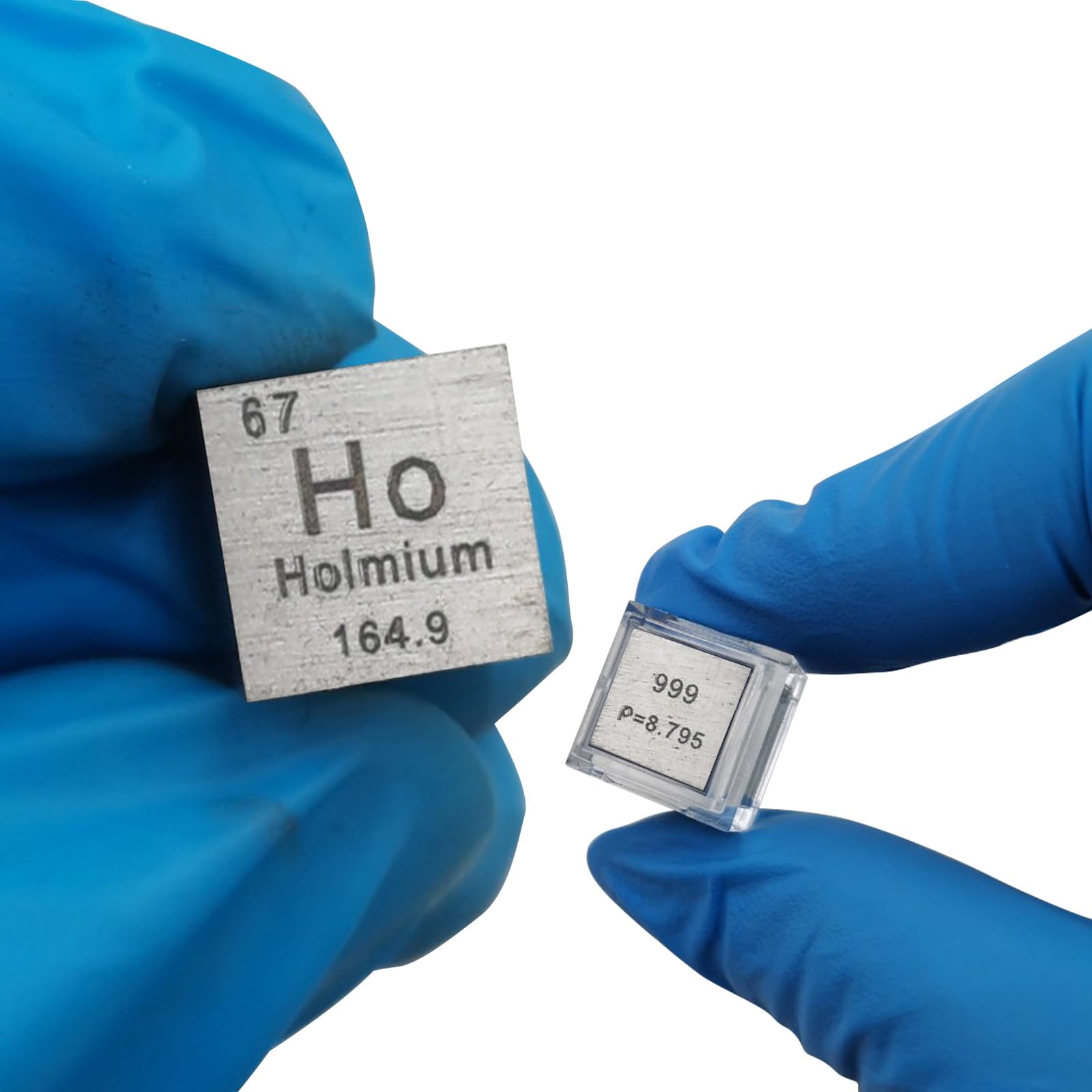 UpGBRF Element Cube Density Cube Metal Cubest Specimen Solid Holmium Metal Cube, Side Length 1cm