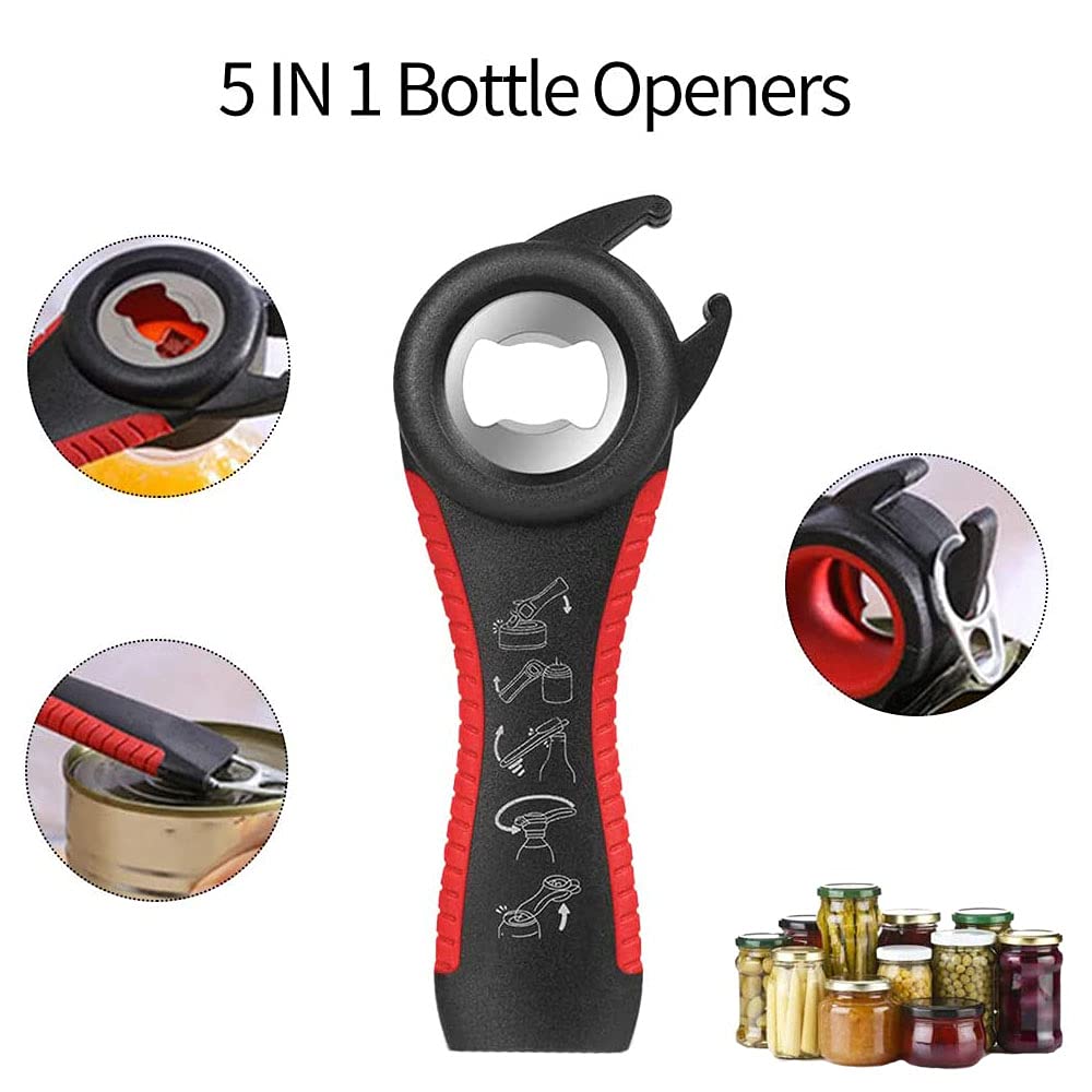 Apribottiglie Multifunzione 4 In 1 - Facile Da Usare Per Anziani E Mani