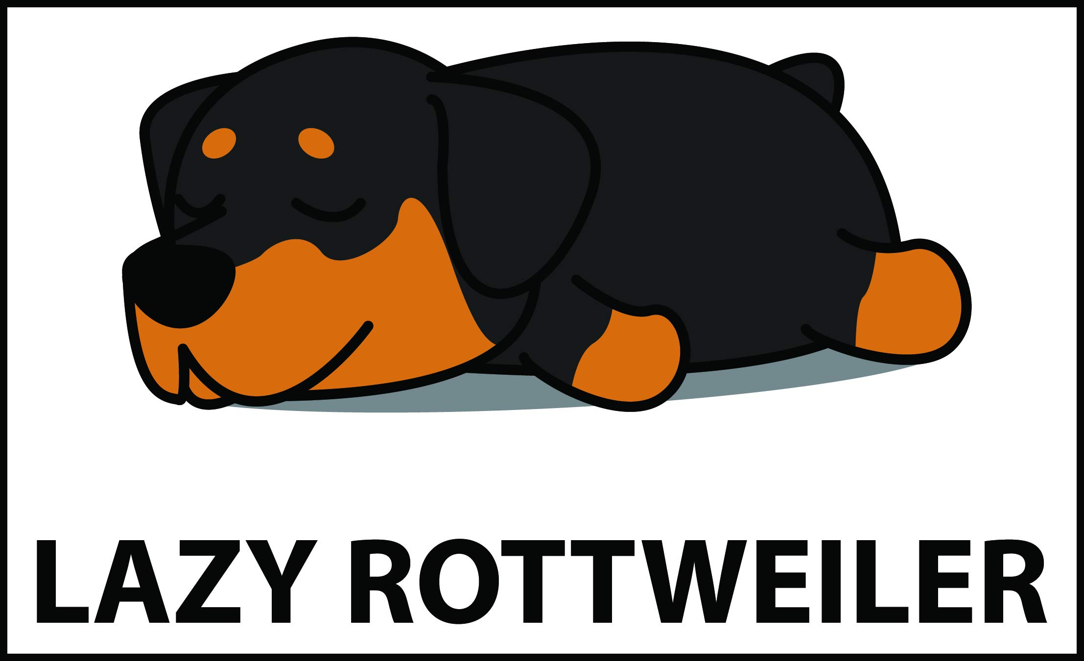 Amazon Com Cute Sleepy Lazy Rottweiler Puppy Dog Cartoon Vinyl Sticker 2 Wide Icon Automotive