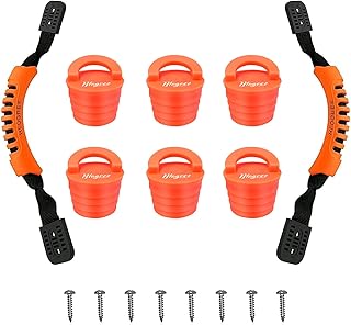 2/4PCS Kayak Carry Handle with Rivets,Rubber Kayak Handle Replacement,Kayak Handles for Pelican/Hobie /Lifetime/sit on top,Ocean Kayak Handles Replacement,Kayak Accessories Handles,Boat Canoe Handle