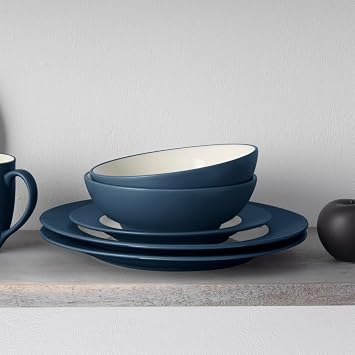 Noritake Colorwave Blue 16-Piece Rim Set, Service for 4 in Blue