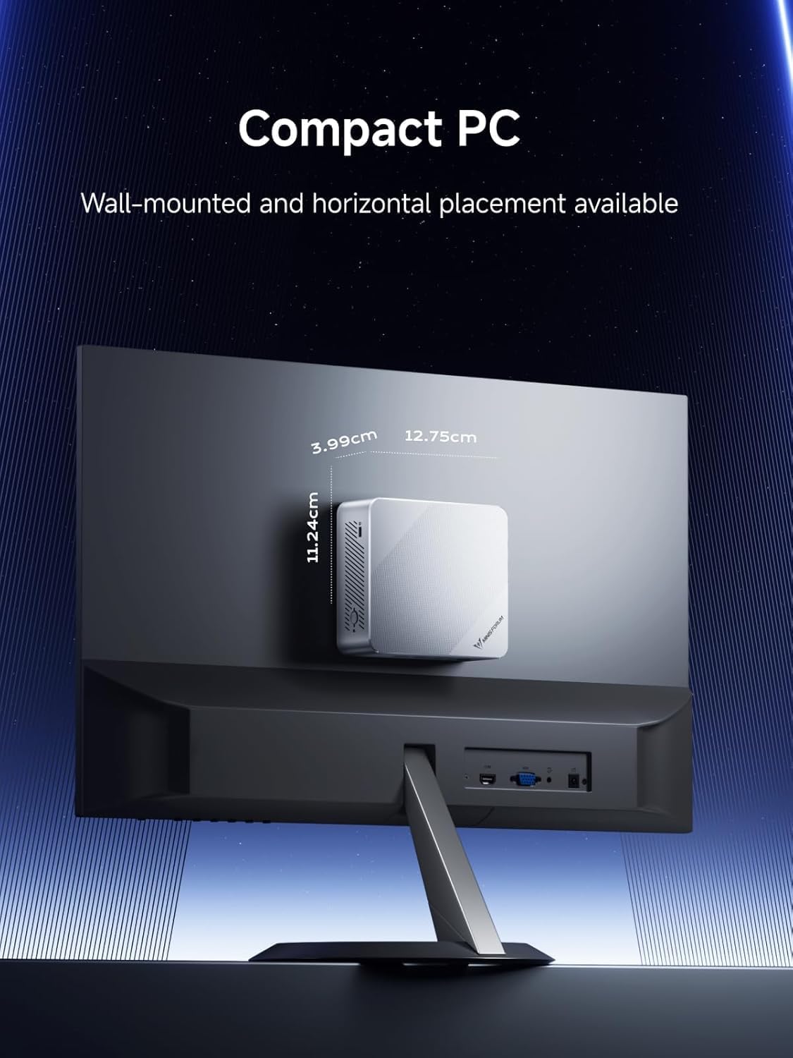 MINIS FORUM UN150P Mini PC, Intel Twin Lake N150, 16GB DDR4 256GB