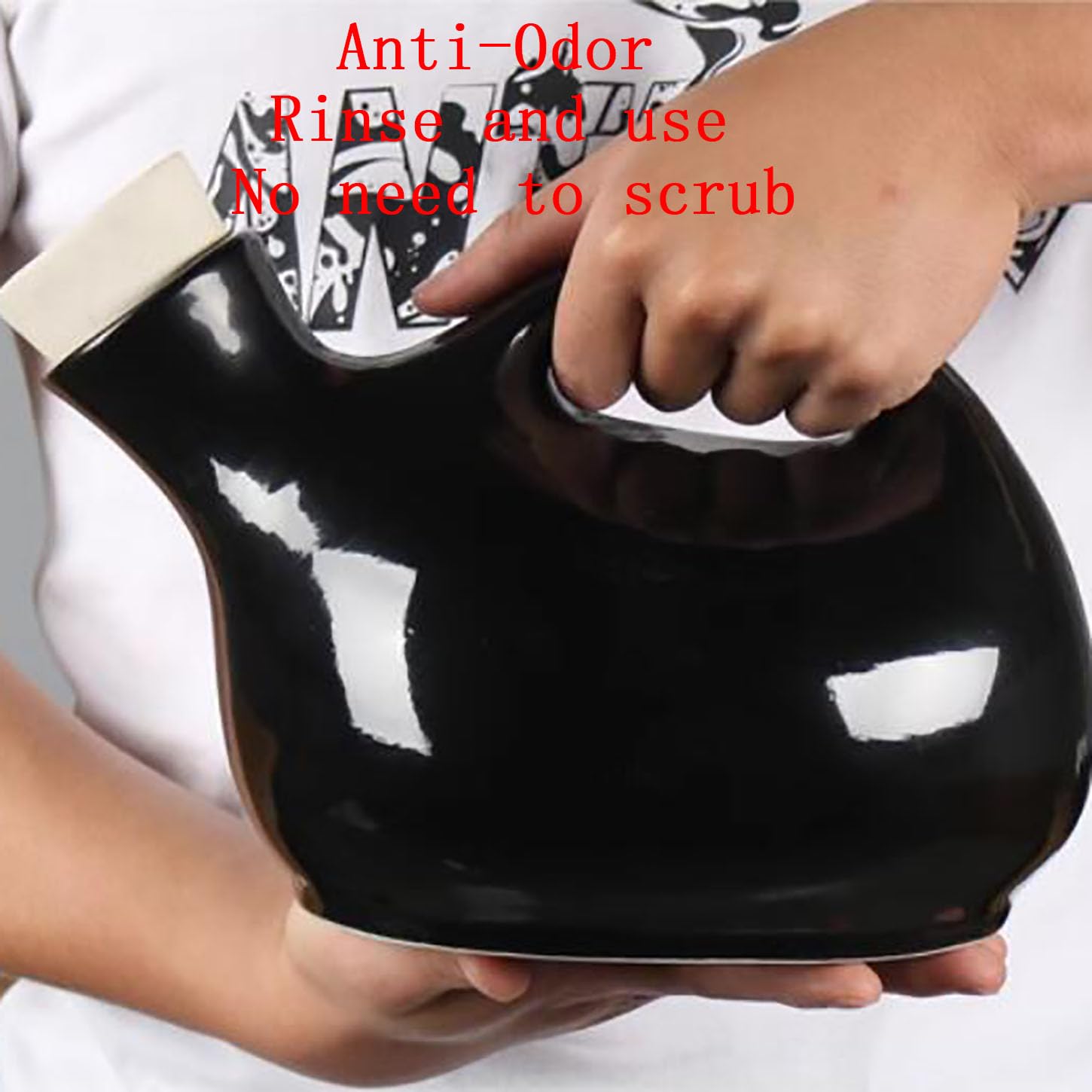 Pisuar podróżny dla mężczyzn, odporny na zalanie, ceramiczna butelka wielokrotnego użytku z pokrywką, 1300 ml, łatwy do czyszczenia, idealny do domu i na kemping