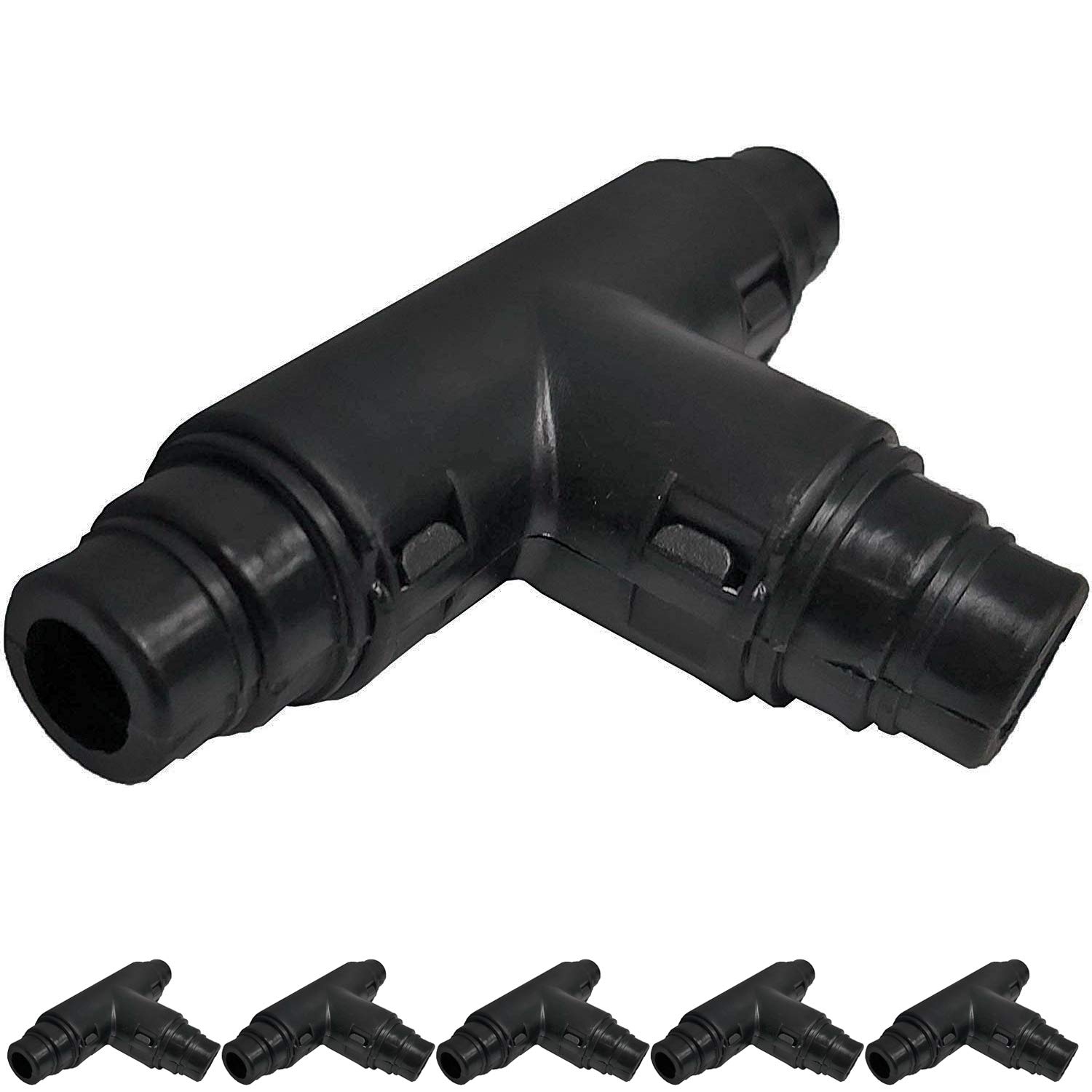 WHATWEWANT WWW_EXTENSIONTABLE（WN） Universal Wire Loom Tees / T Connectors (Small) 5 Pack