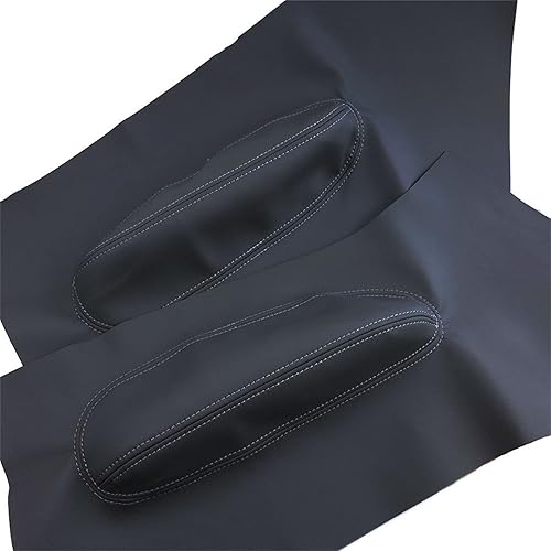 Miniatura 4 de 2 piezas de cuero para panel de puerta de inserción de tarjetas de repuesto para escarabajo 1998-2010 negro