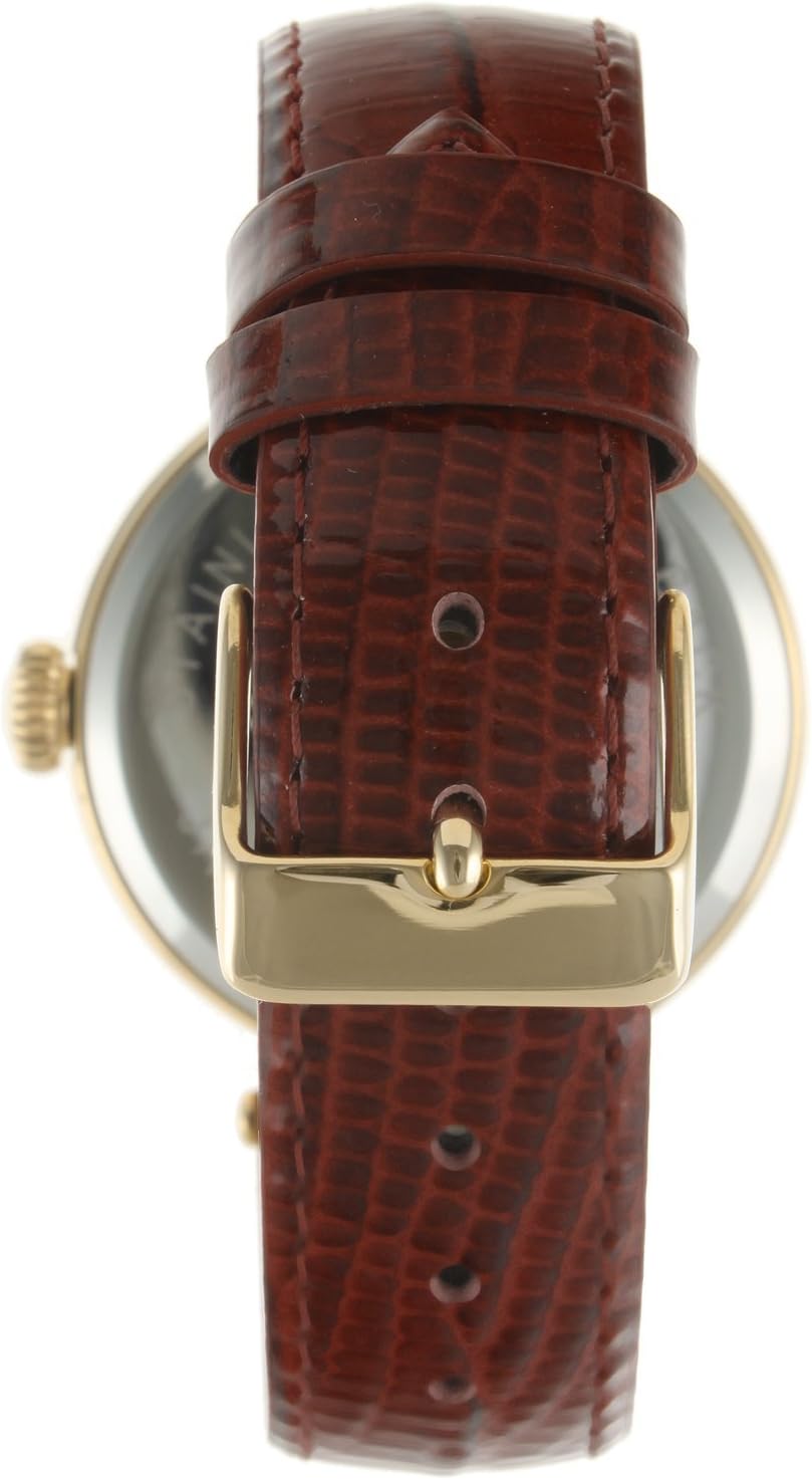 Peugeot PP Women Large Easy to Read Dial Wrist Watch with Roman Numerals & Leather Band Strap - Image 4