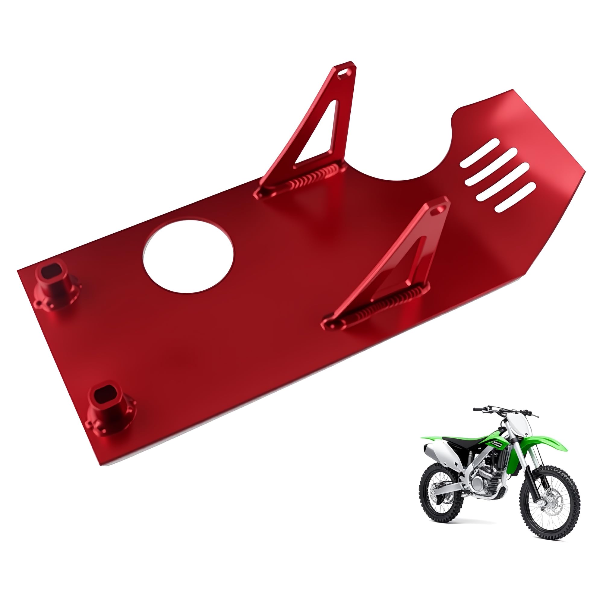 Aluminum Foot Start Engine Skid Plate for XR50 XR70 Lifan YX SSR110 125 Thumpstar Coolster Apollo Kymco GMX NXD Demonx TaoTaoDB17 50cc 70cc 90cc 110cc 125cc 140cc 150cc Pit Dirt Bike Red