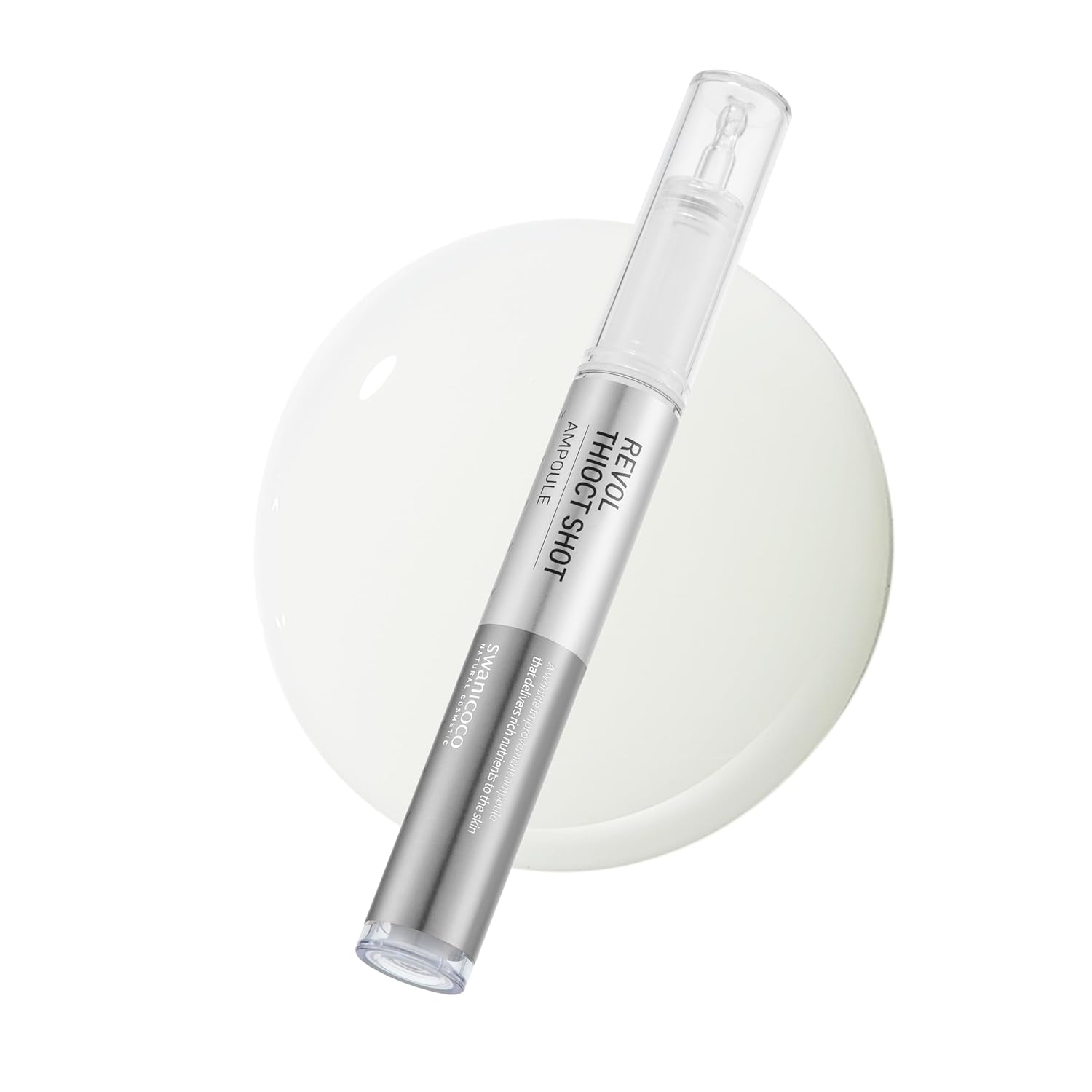 SWANICOCO Revol Thioc Shot Ampoule, 10 Days Anti Aging Care, Cinderella Face Lift, Thioctic Acid, Elasticity, Intense Glow, Hydrate Dry and Rough Skin, Skin Booster, 10ml 0.34 fl Oz