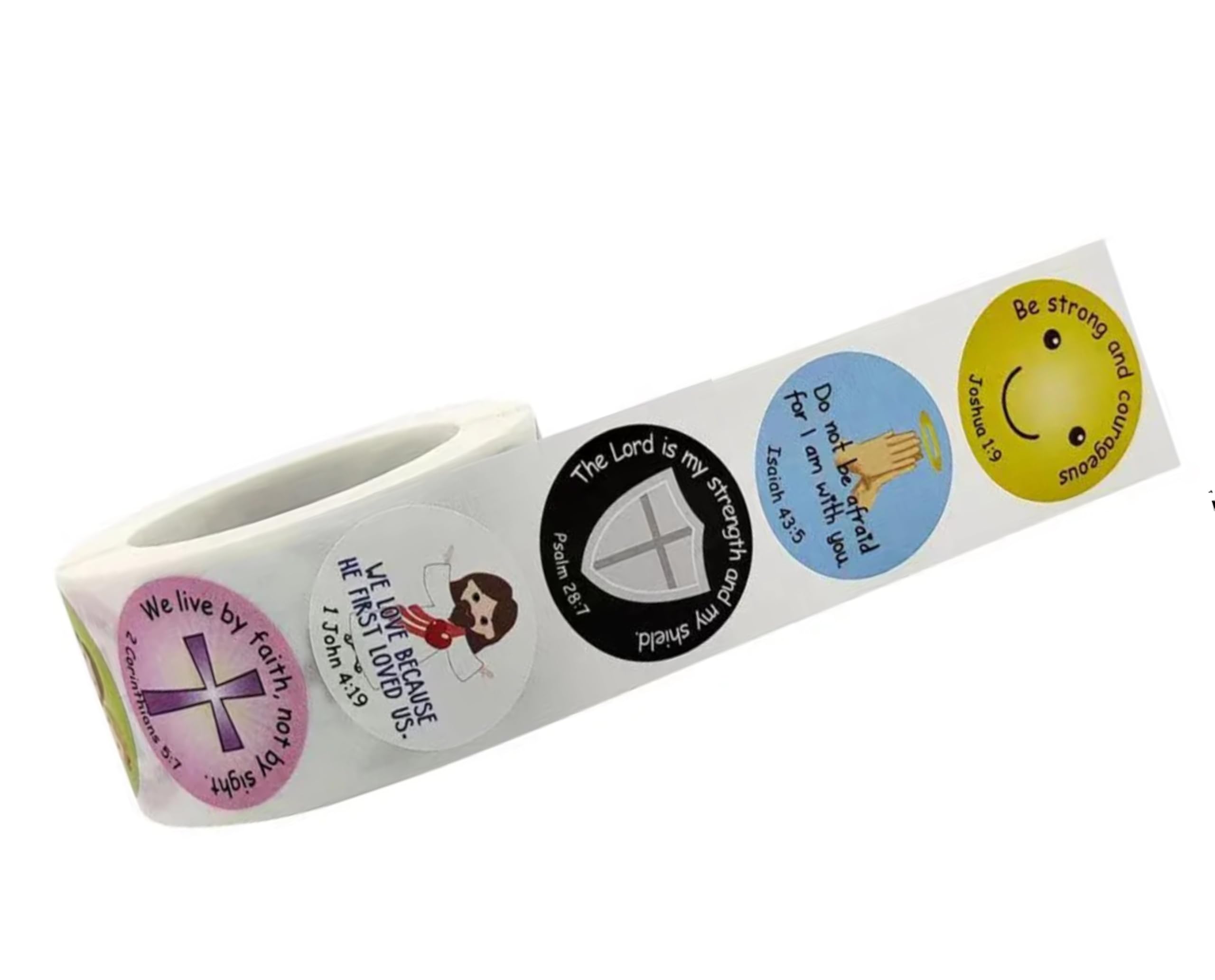 900 stickers, Bible Verse Self-Adhesive Sticker Roll, with 8 Designs