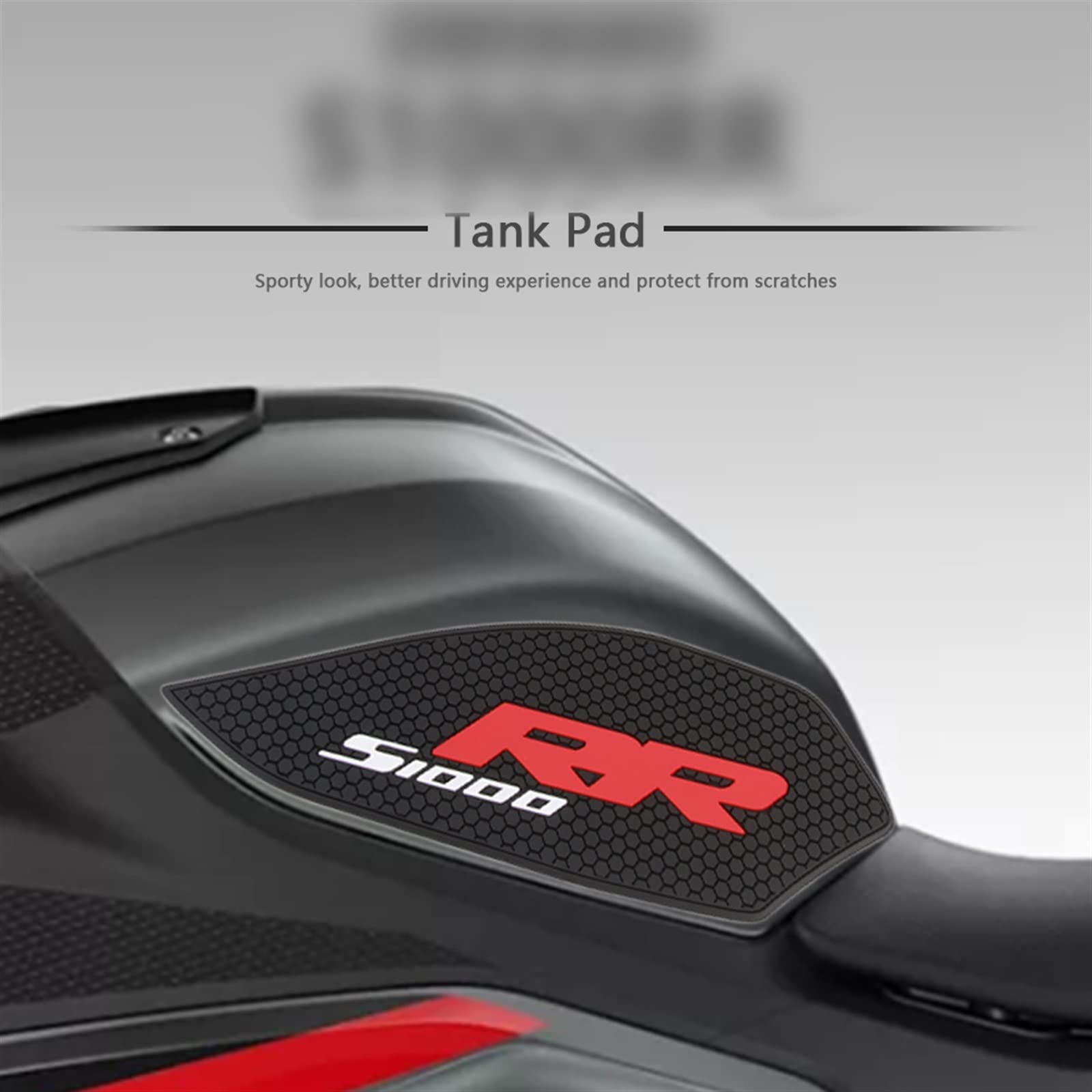 Motorrad Aufkleber Wasserdichtes Rutschfestes Tankpad S1000RR 2022 Zubehör Für BMW S1000 S 1000 RR 1000RR 2019 2020 2021 2023 (Color : Red)