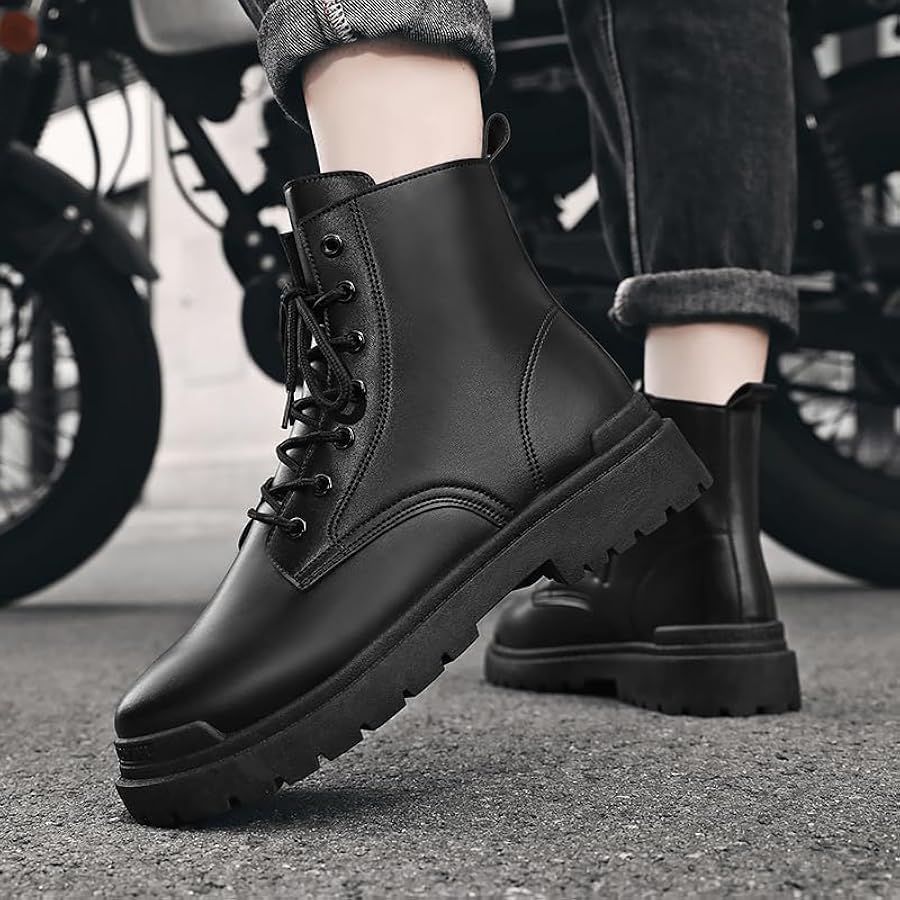 Amazon | [FKHK] バイクシューズ メンズ サイドジップ 防水