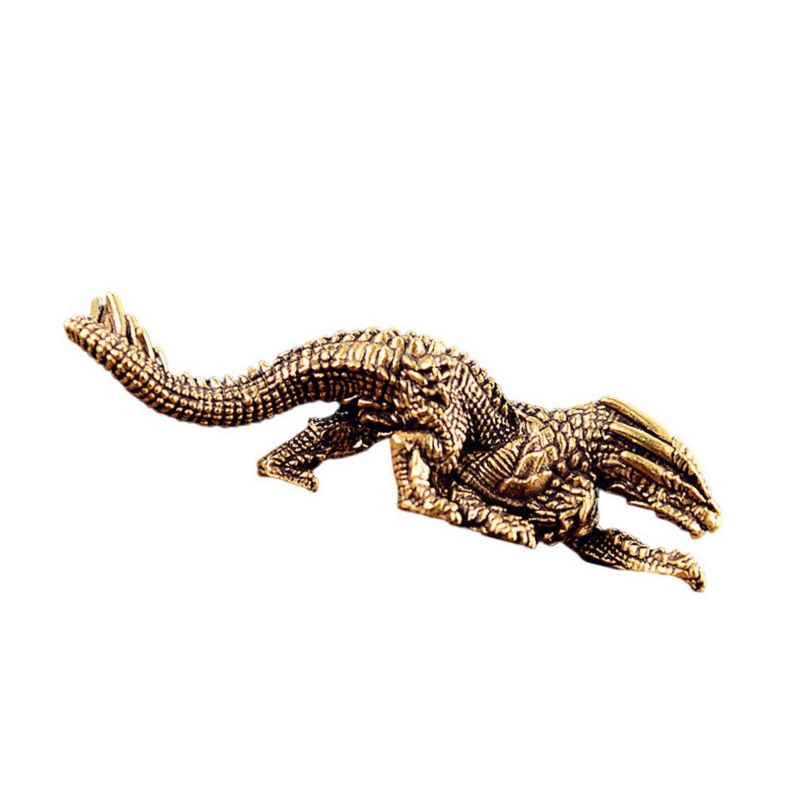 Hsioluted Metal Statue Accent Decorative Item for Study Room Cultural Enthusiasts Antique Figurine Desk Ornament