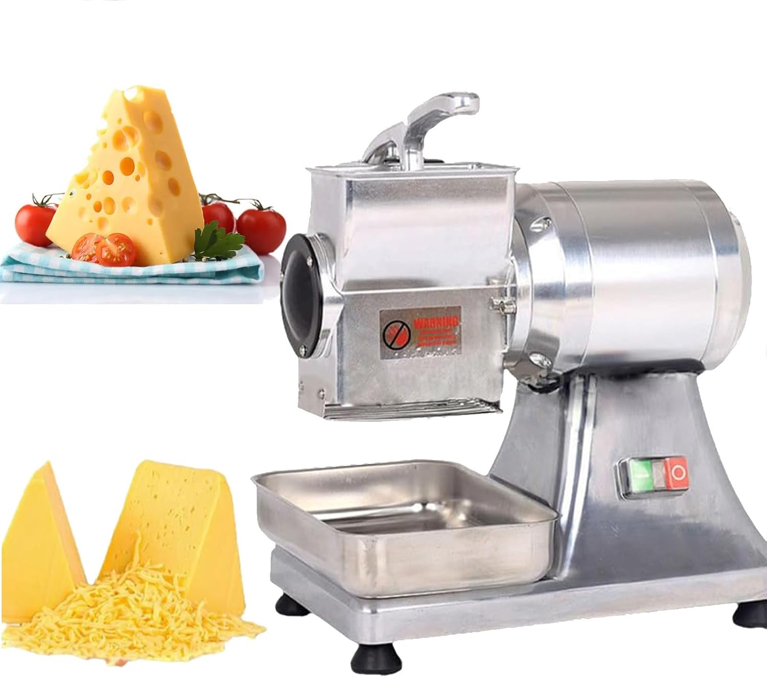 Rotary Cheese Grater with Handle Vegetable Shredder Round Kitchen Slicer Mandoline Grater for Vegetable, Nuts, Chocolate, Chesse