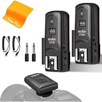 Godox CT-16 Trigger Wireless Flash Trigger Godox CT-16 Compatible with Canon Nikon Sony Pentax DSLR Cameras 1 Transmitter + 2 Receivers