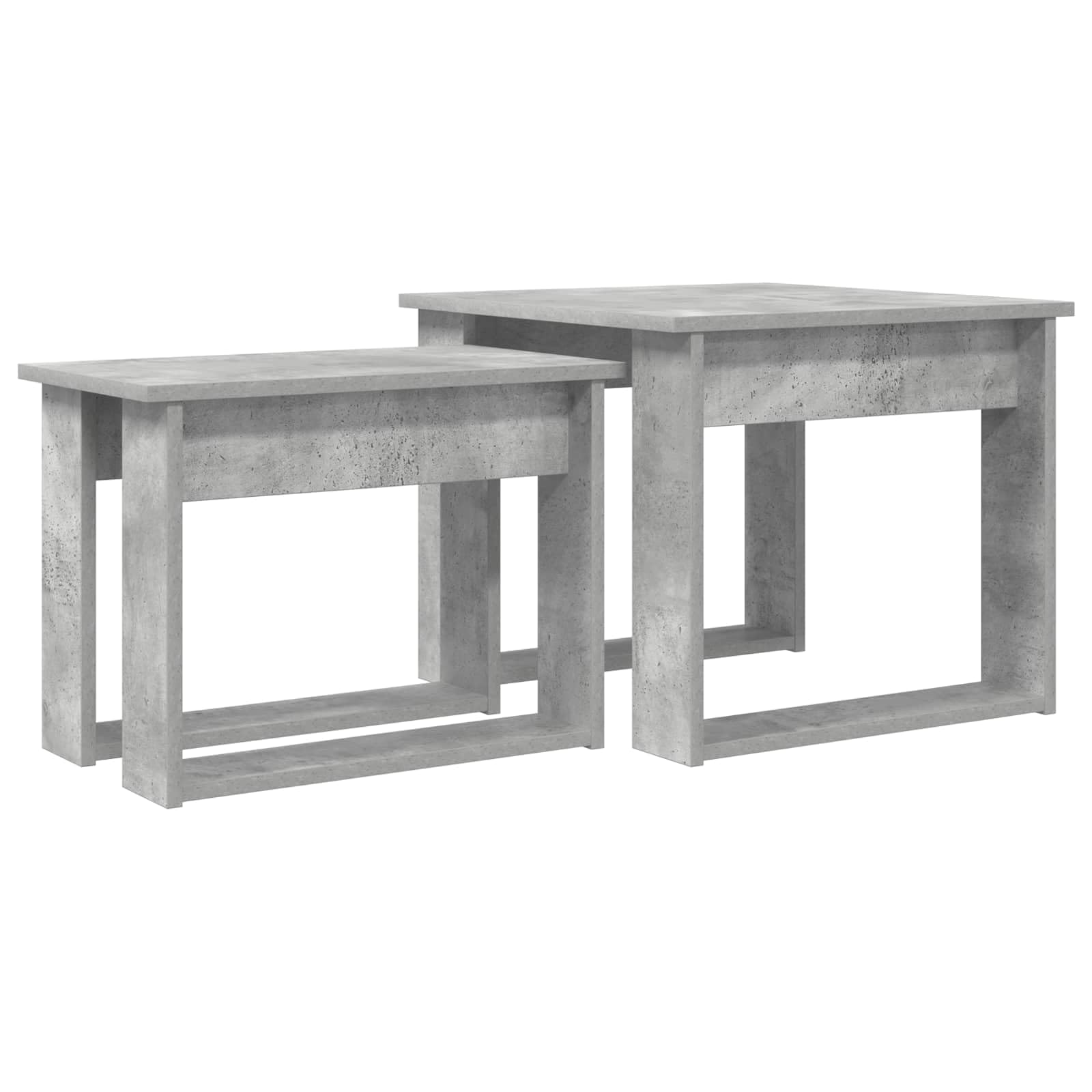 Tables basses gris béton de 50cm lot de 2 meubles modernes pour votre salon
