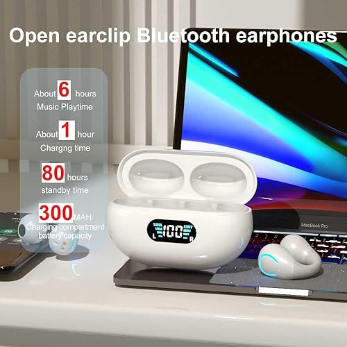 Miniatura 4 de Auriculares inalámbricos verdaderos para orejas pequeñas, auriculares Bluetooth de 48 horas de reproducción IPX7, impermeables, con micrófono,